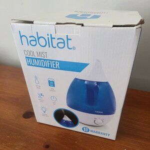 Cool Mist Humidifier Blue & White 0.66 Gallon by Habitat | Optional Night Light